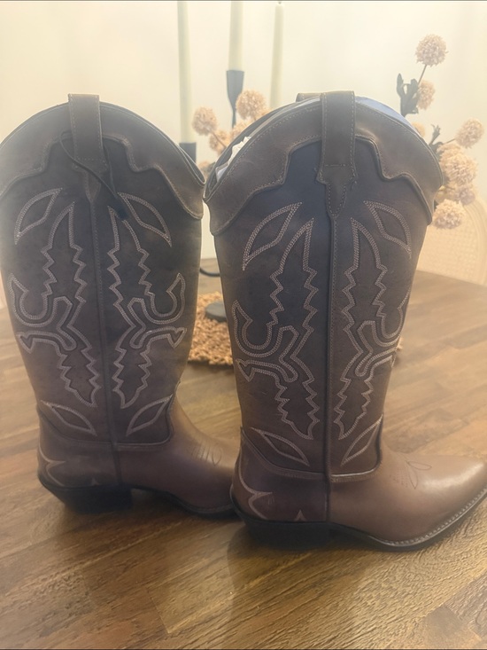 Zara Shoes - Zara Brown Leather Western Cowboy Boots